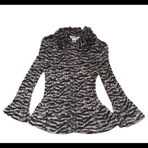 Allison Taylor Blouse/Shirt. Size M. Black & White